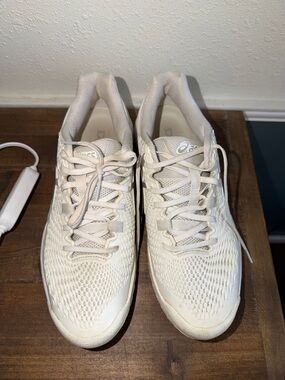 Asics Cream Mesh Running Sneakers